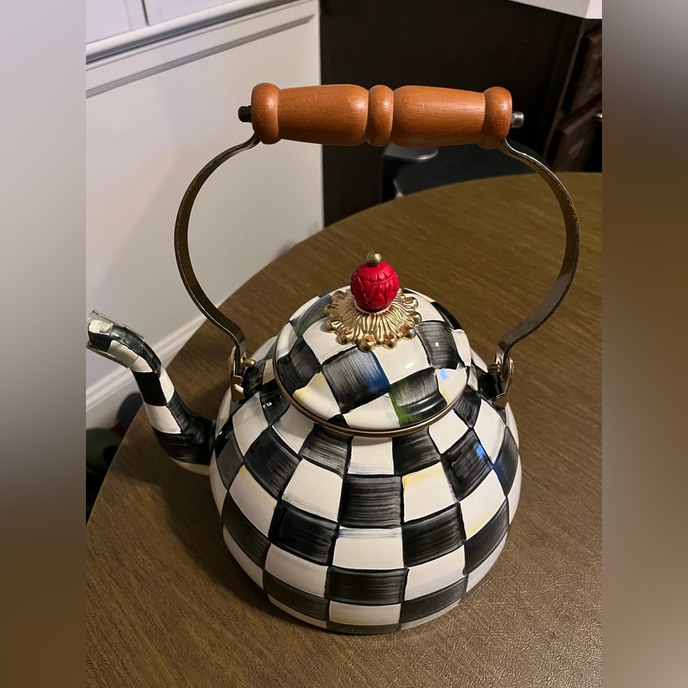 MacKenzie-Childs Vintage Courtly Check Teapot